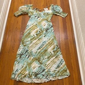 Elegant Tie-Dye Maxi Dress